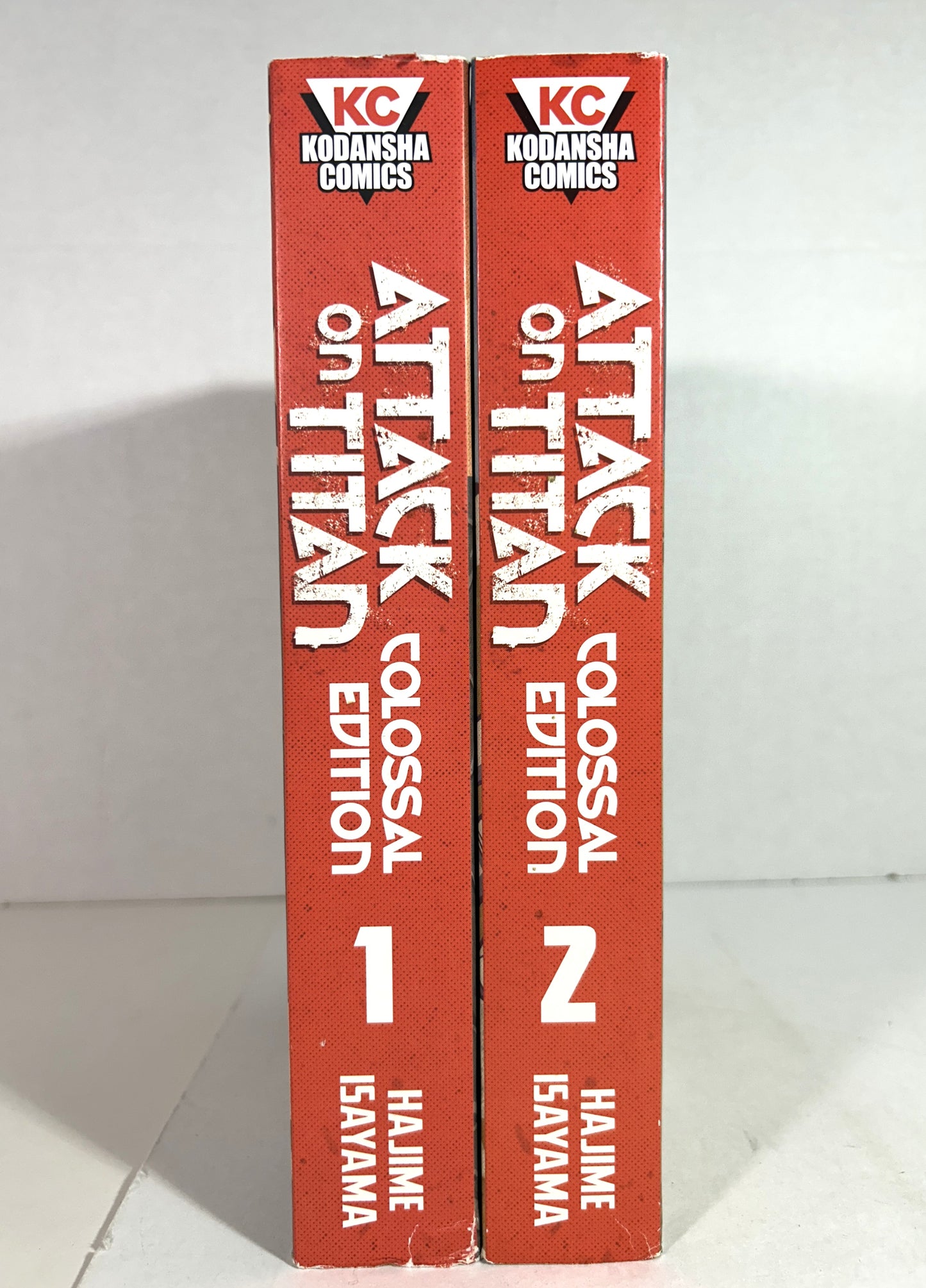 Set of 2 Attack on Titan by Hajime Isayama 2014-2015 Colossal Editions