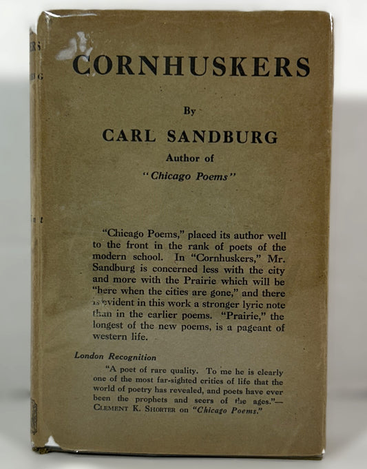 Cornhuskers by Carl Sandburg 1918 Vintage 1st Edition Hardcover SIGNED