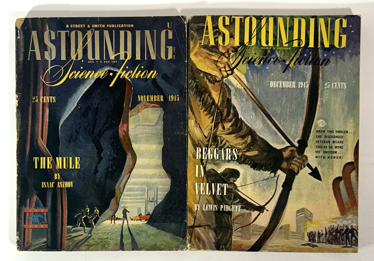 Set of 2 Astounding Science Fiction November-December 1945