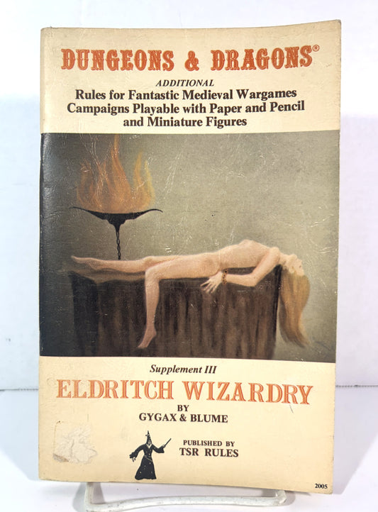 Dungeons & Dragons Supplement III: Eldritch Wizardry by Gygax Blume 1979 9th Printing