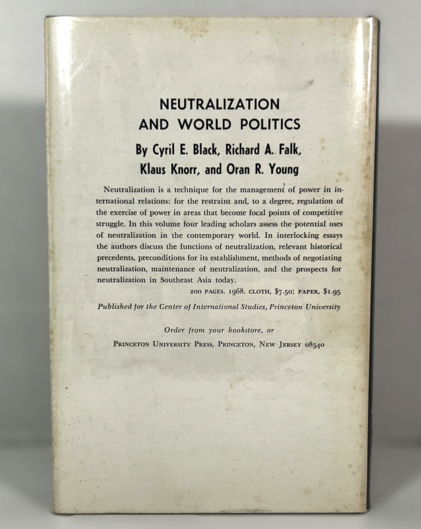 Chemical Warfare: A Study in Restraints by Frederic J. Brown 1968 Vtg