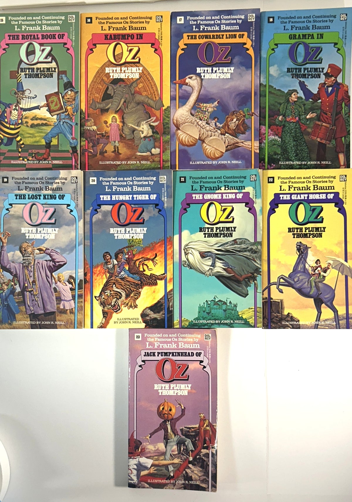Set of 9 Oz Books by Ruth Plumly Thompson 1985