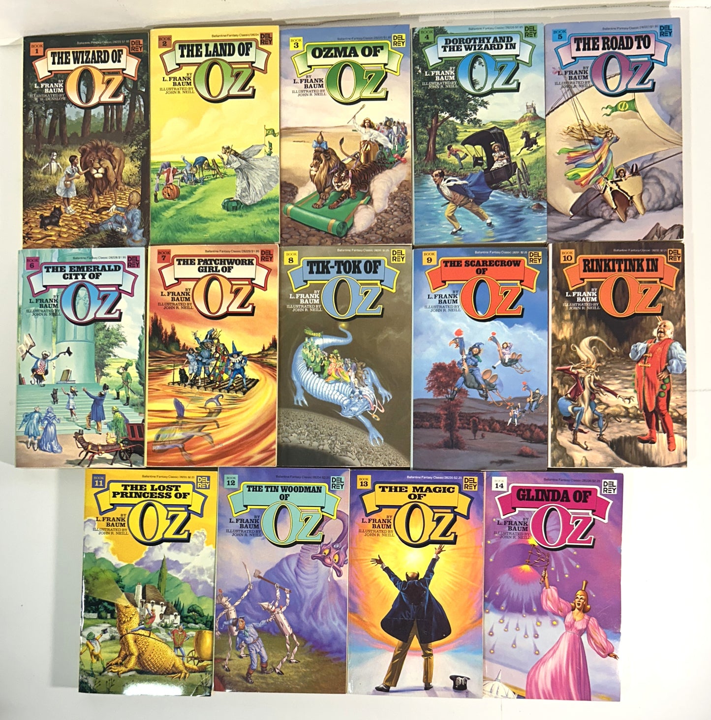Set of 14 Oz by L Frank Baum stated 1979-1981