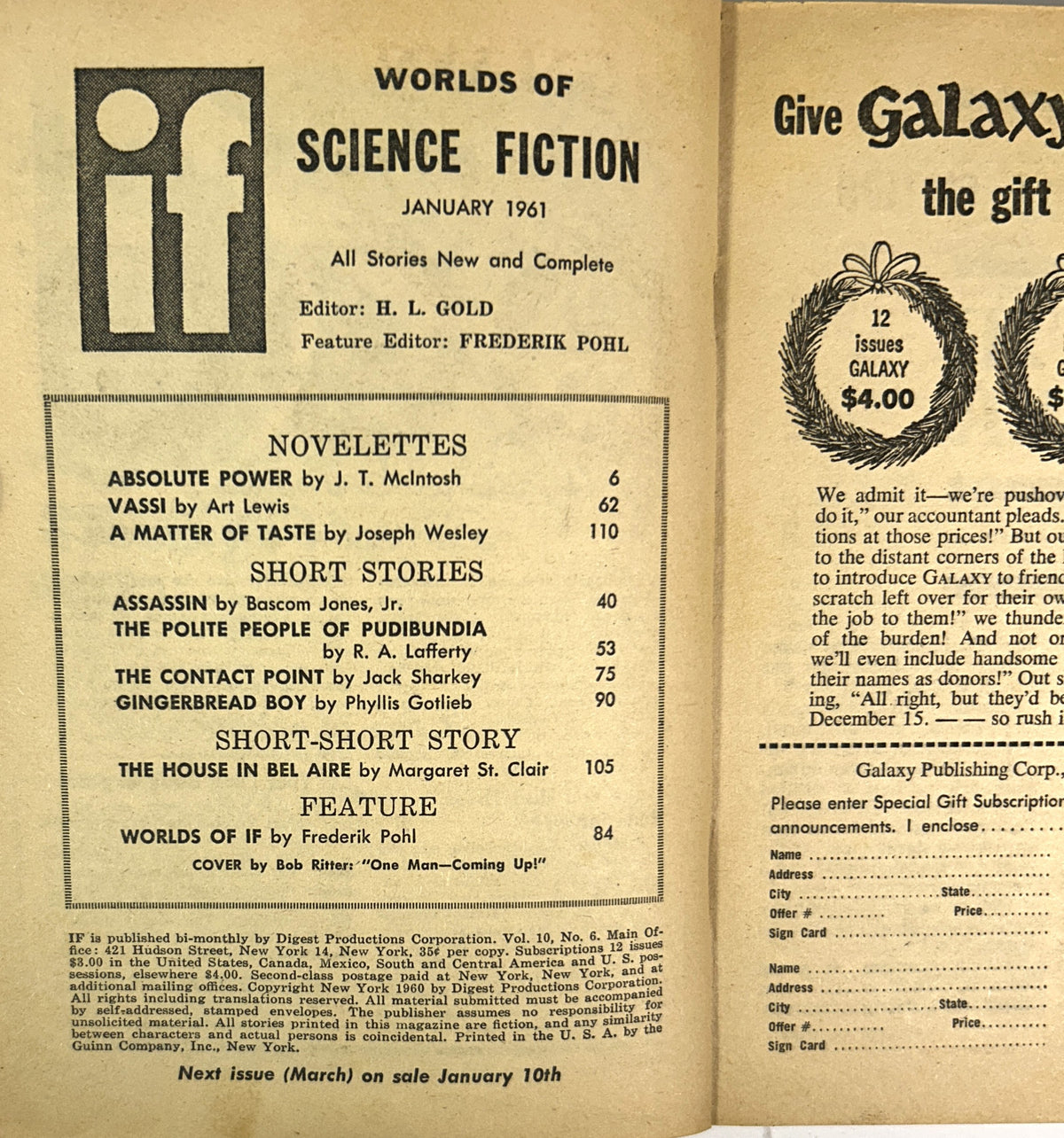 Lot of 21 IF Science Fiction Magazines 1961-1969