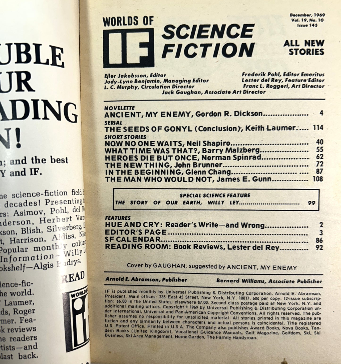Lot of 21 IF Science Fiction Magazines 1961-1969