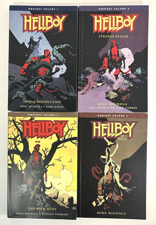Set of 4 Hellboy Omnibuses by Mike Mignola 2018 1st Printing