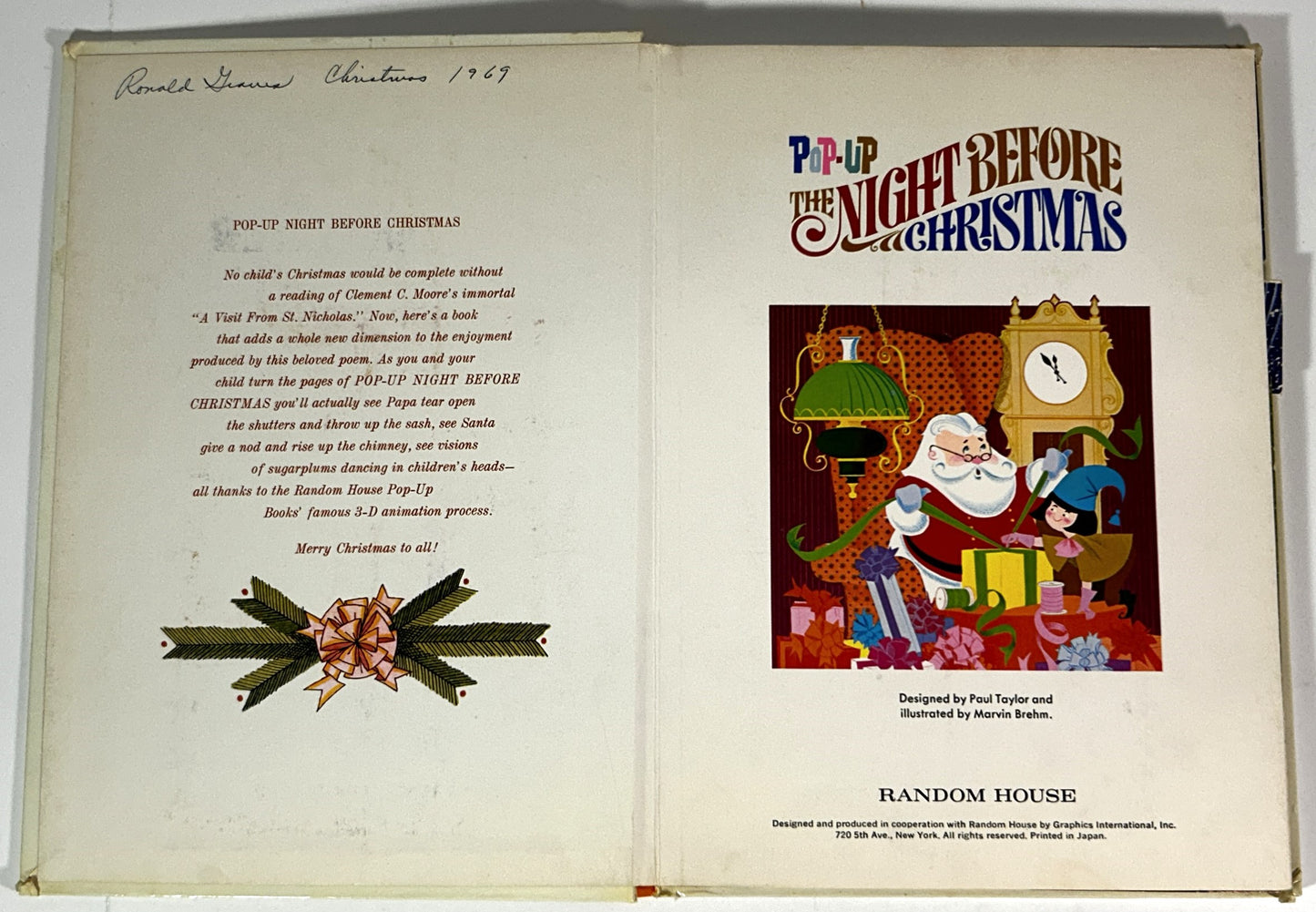 Pop-Up The Night Before Christmas 1969