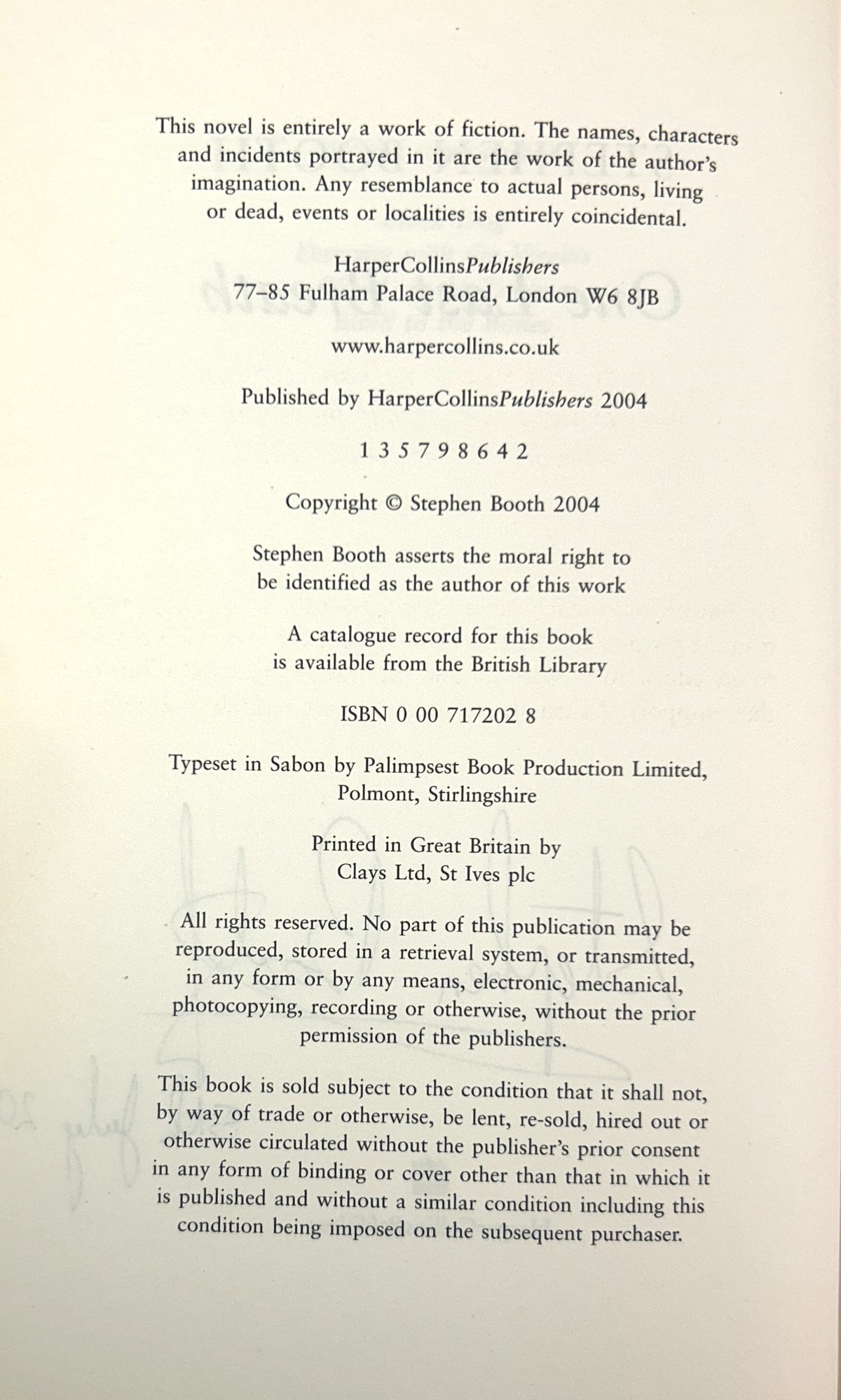 One Last Breath (Cooper & Fry #5) by Stephen Booth 2004 SIGNED 1st UK Edition