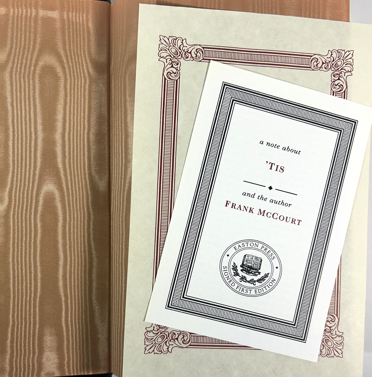 Easton Press: 'Tis: A Memoir by Frank McCourt 1999 SIGNED Limited Edition w/ COA