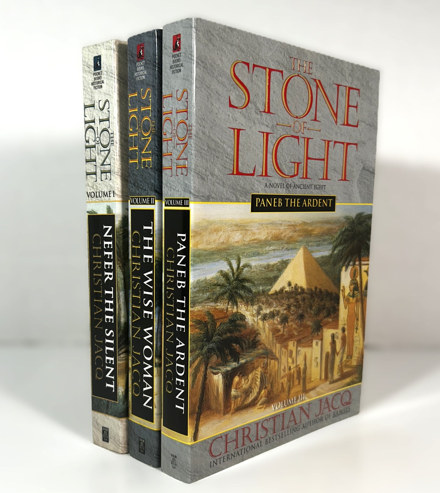 The Stone of Light Books #1-#3 by Christian Jacq 2000 Softcovers