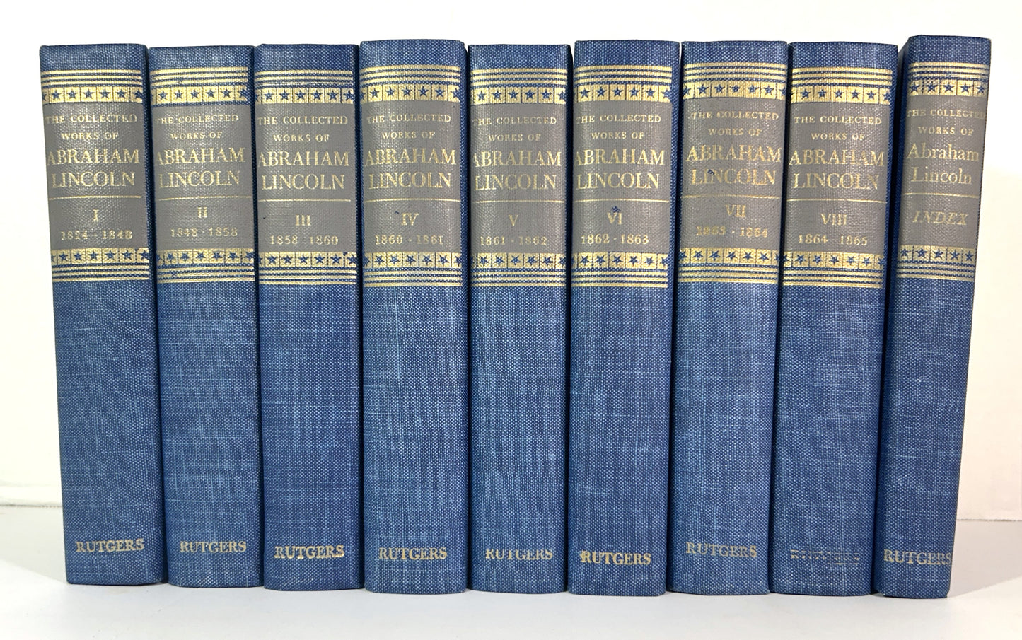 Set of 9 Complete Works of Abraham Lincoln by Roy P. Blaser 1953-1955