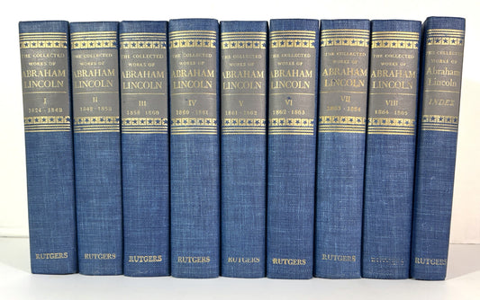 Set of 9 Complete Works of Abraham Lincoln by Roy P. Blaser 1953-1955
