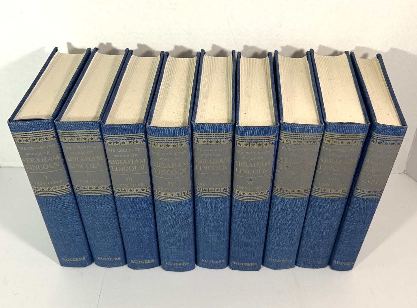 Set of 9 Complete Works of Abraham Lincoln by Roy P. Blaser 1953-1955