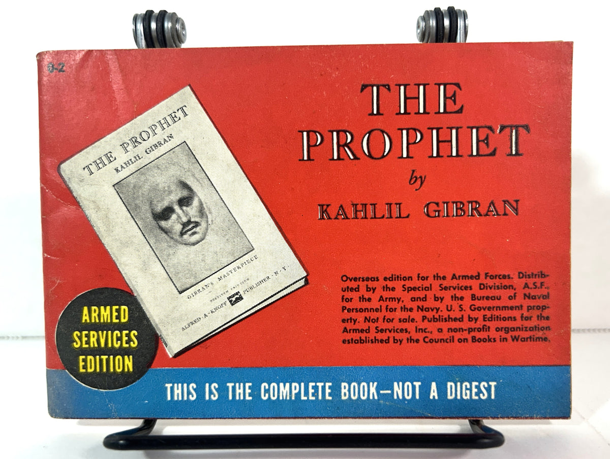 The Prophet by Kahlil Gibran 1923 Armed Services Edition