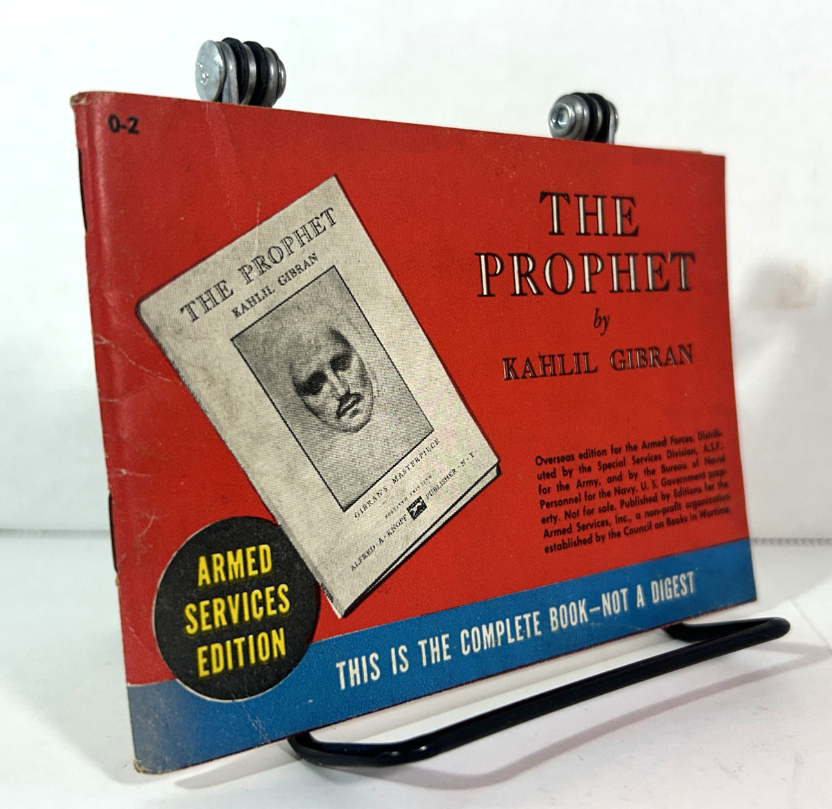 The Prophet by Kahlil Gibran 1923 Armed Services Edition