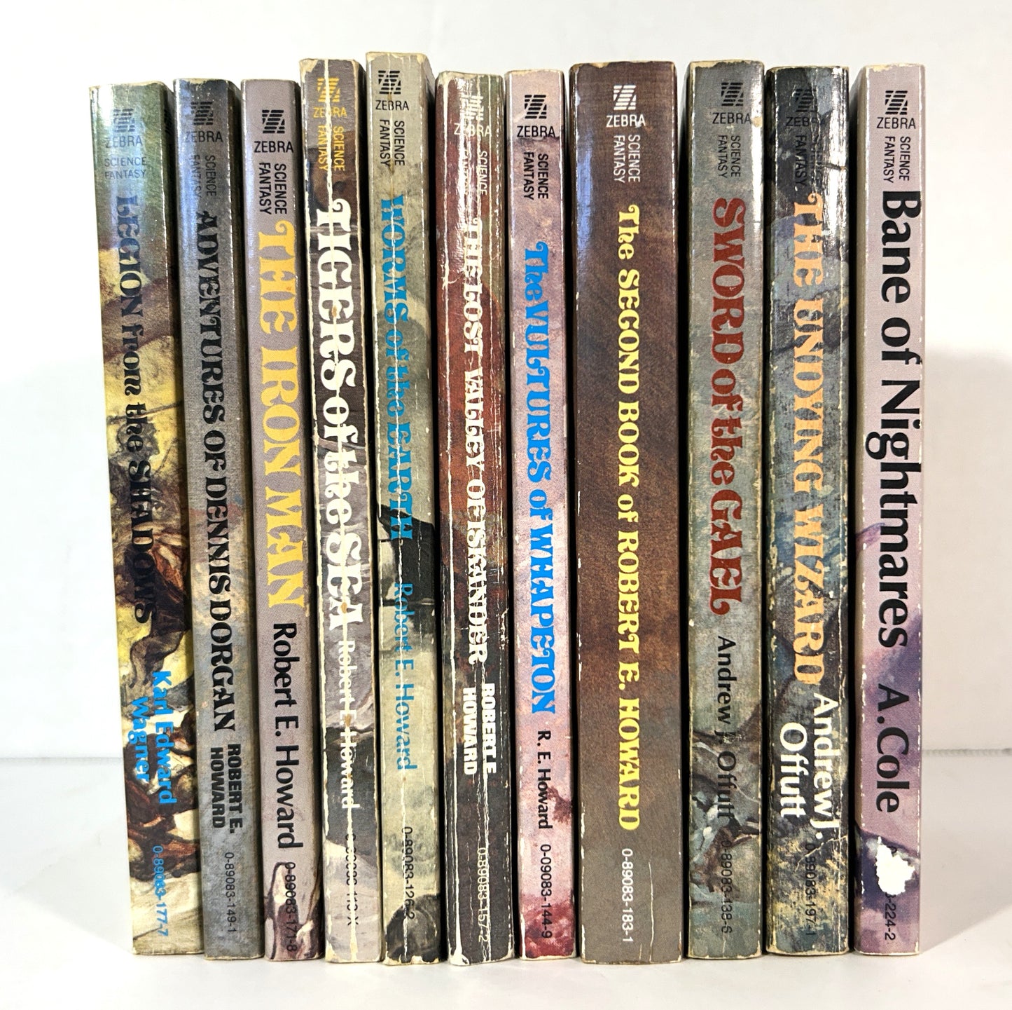 Set of 11 Conan/Robert E. Howard Zebra Paperbacks circa 1970s