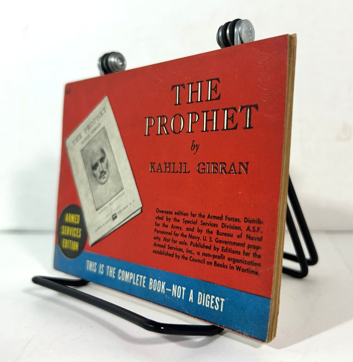 The Prophet by Kahlil Gibran 1923 Armed Services Edition