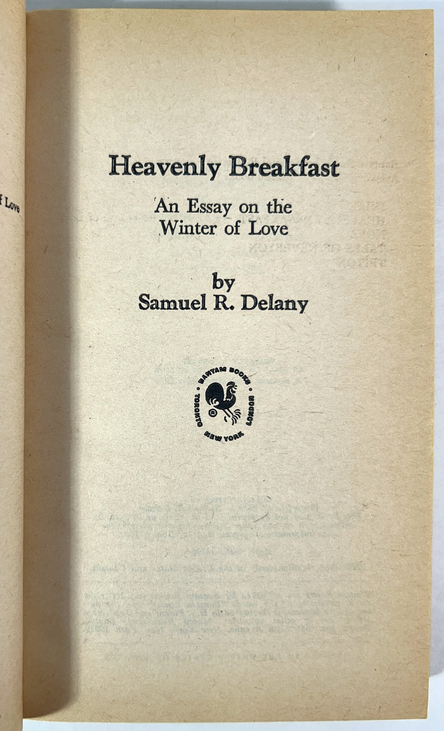 Heavenly Breakfast by Samuel R. Delany 1979