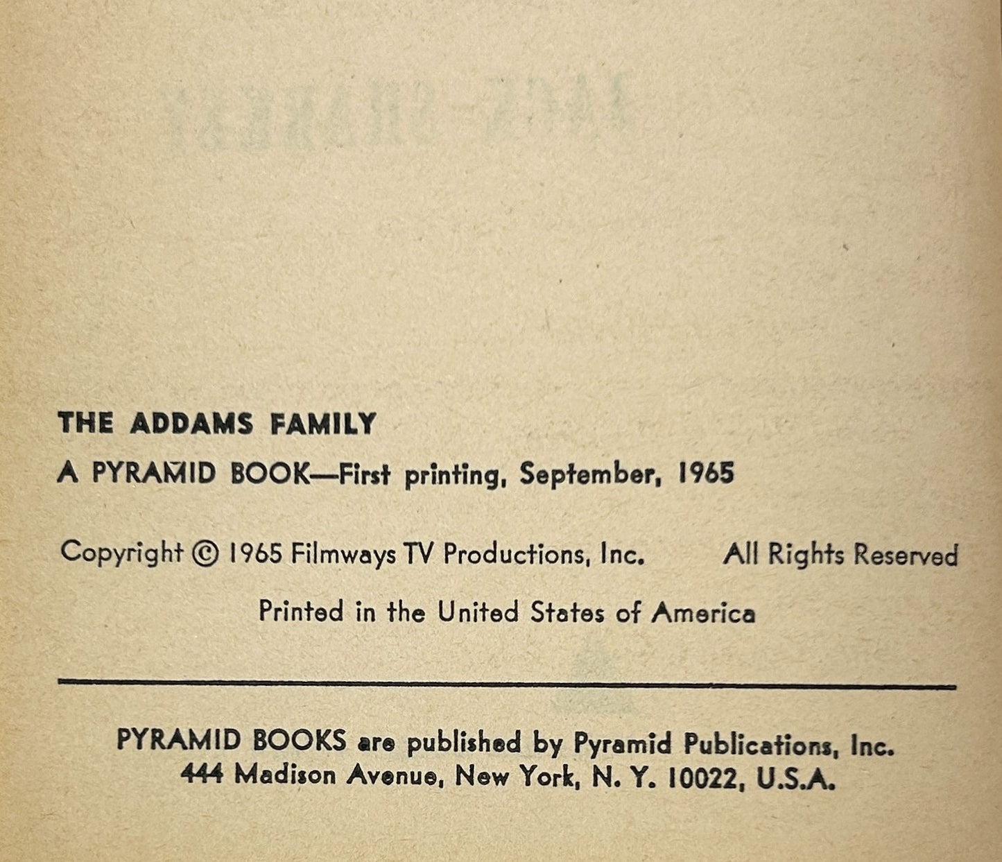 The Addams Family by Jack Sharkey 1965 1st Printing