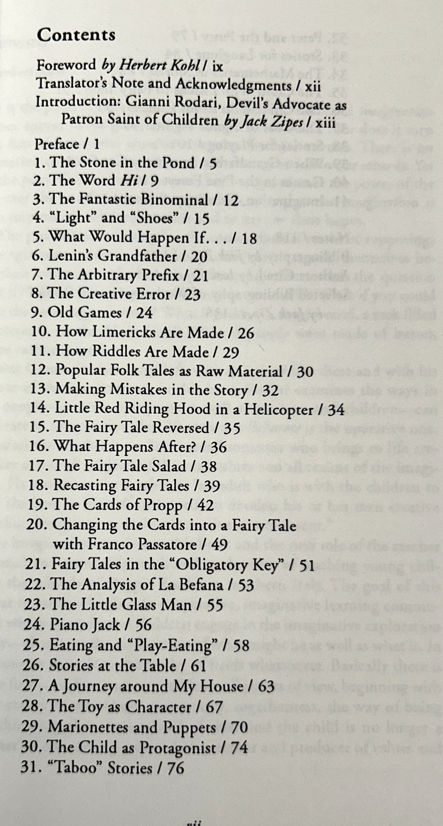 Grammar of Fantasy: Introduction to Art of Inventing Stories by Gianni Rodari 1996