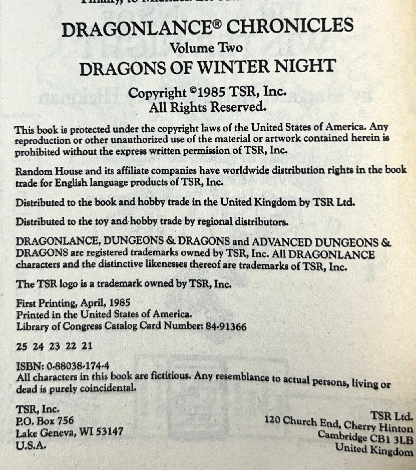 Dragonlance: Complete Chronicles by Margaret Weis & Tracy Hickman 1984-1985 Original Cover