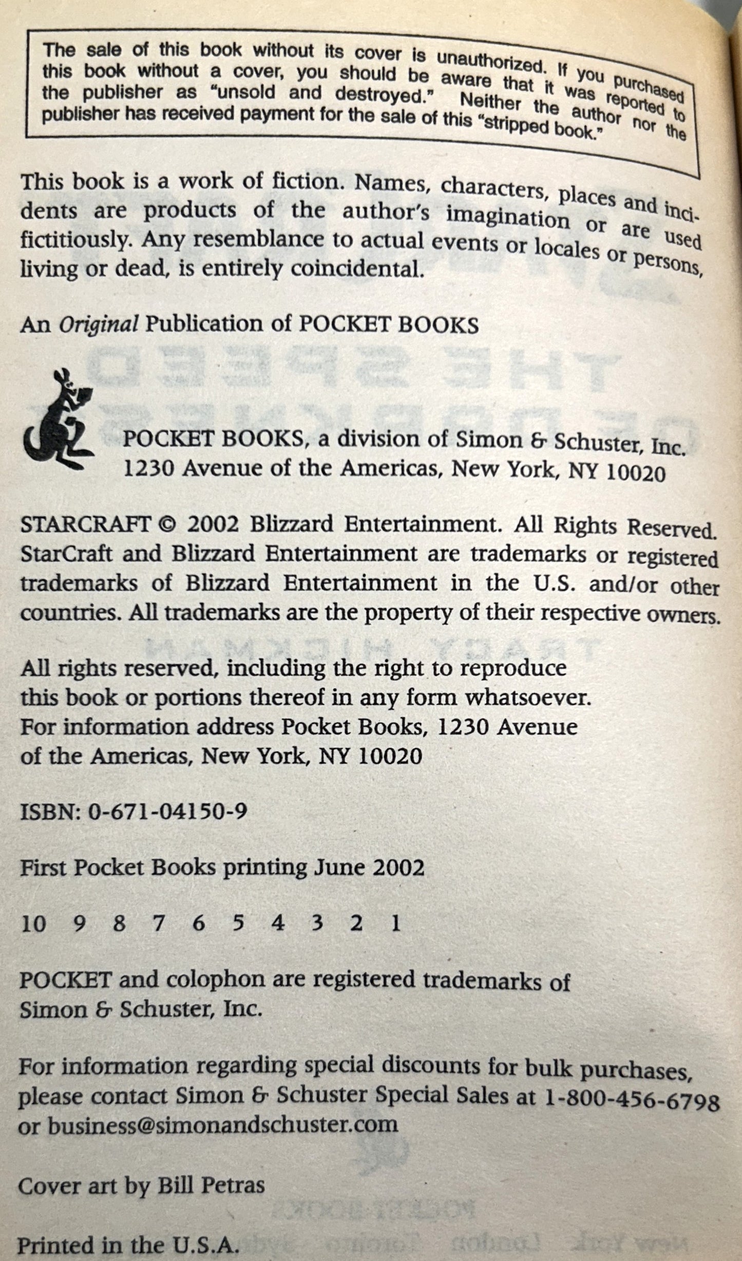 Set of 3 Starcraft 2001-2002 1st Printings