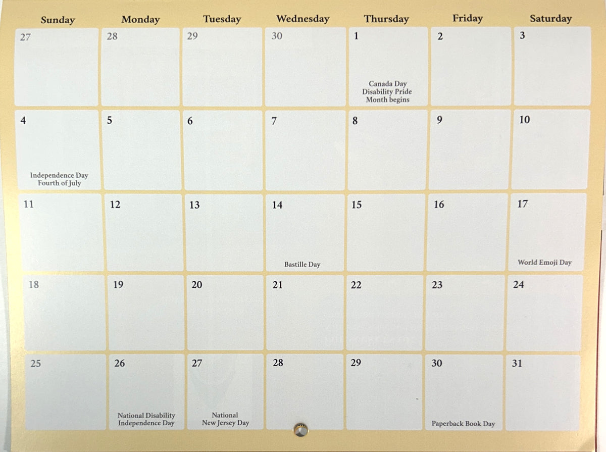 Indie Bookstores of New Jersey 2027 Wall Calendar
