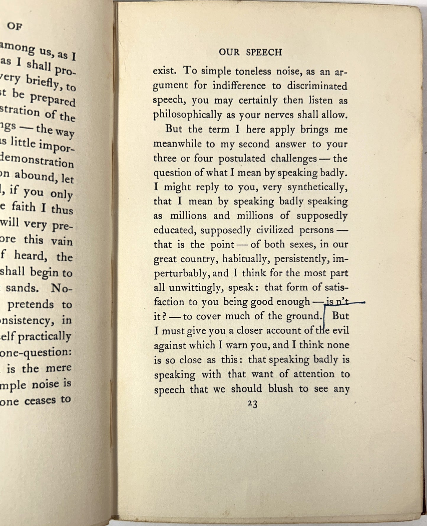 The Question of Our Speech: The Lesson of Balzac by Henry James 1905 1st Edition