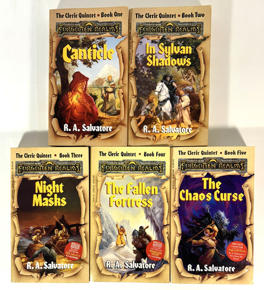 Forgotten Realms: Complete Cleric Quintent by RA Salvatore 1991-1994 1st Printing