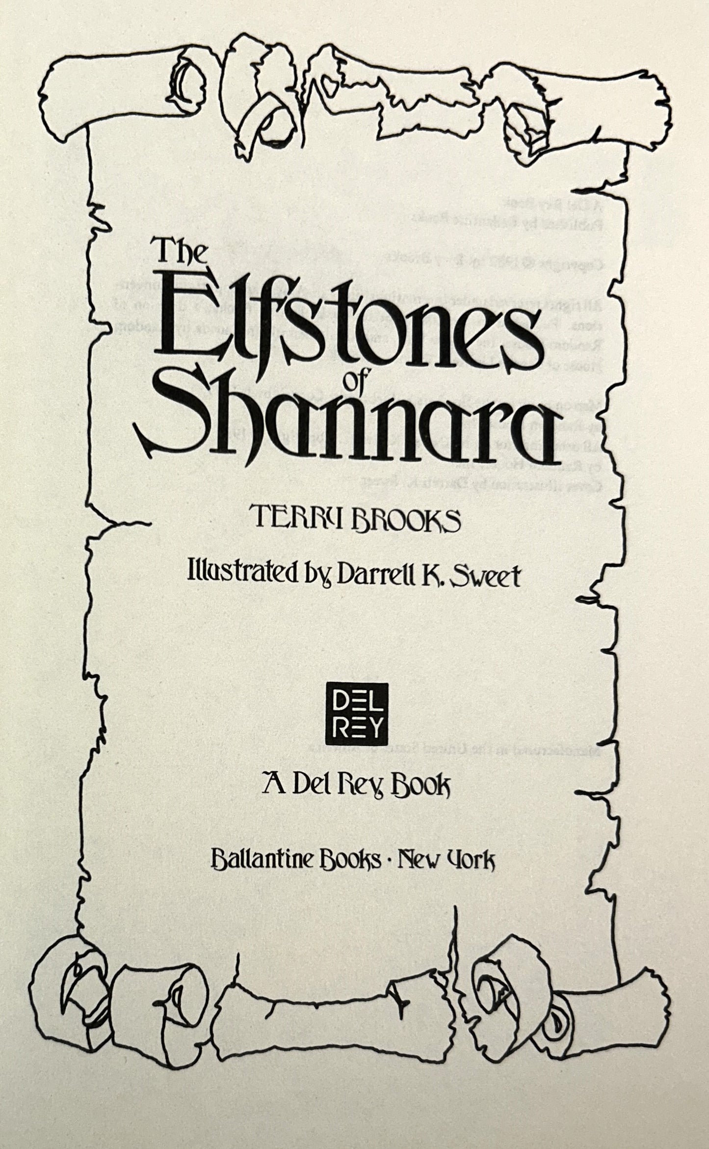 The Elfstones of Shannara by Terry Brooks 1982 Book Club Edition Hildebrandt Illustration