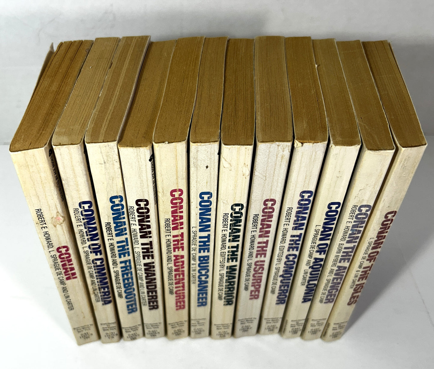 Set of 12 Conan by Robert E. Howard Lin Carter & L. Sprague de Camp c 1960s Ace Editions