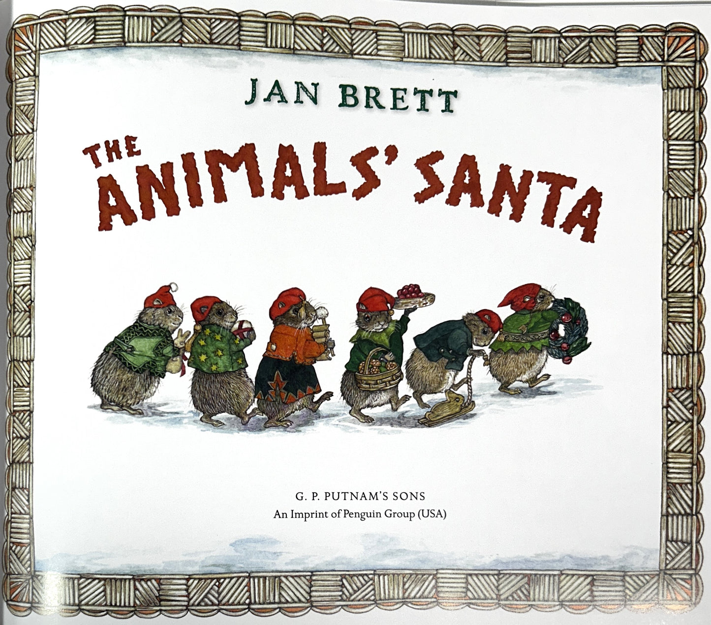 The Animals' Santa by Jan Brett 2014 SIGNED