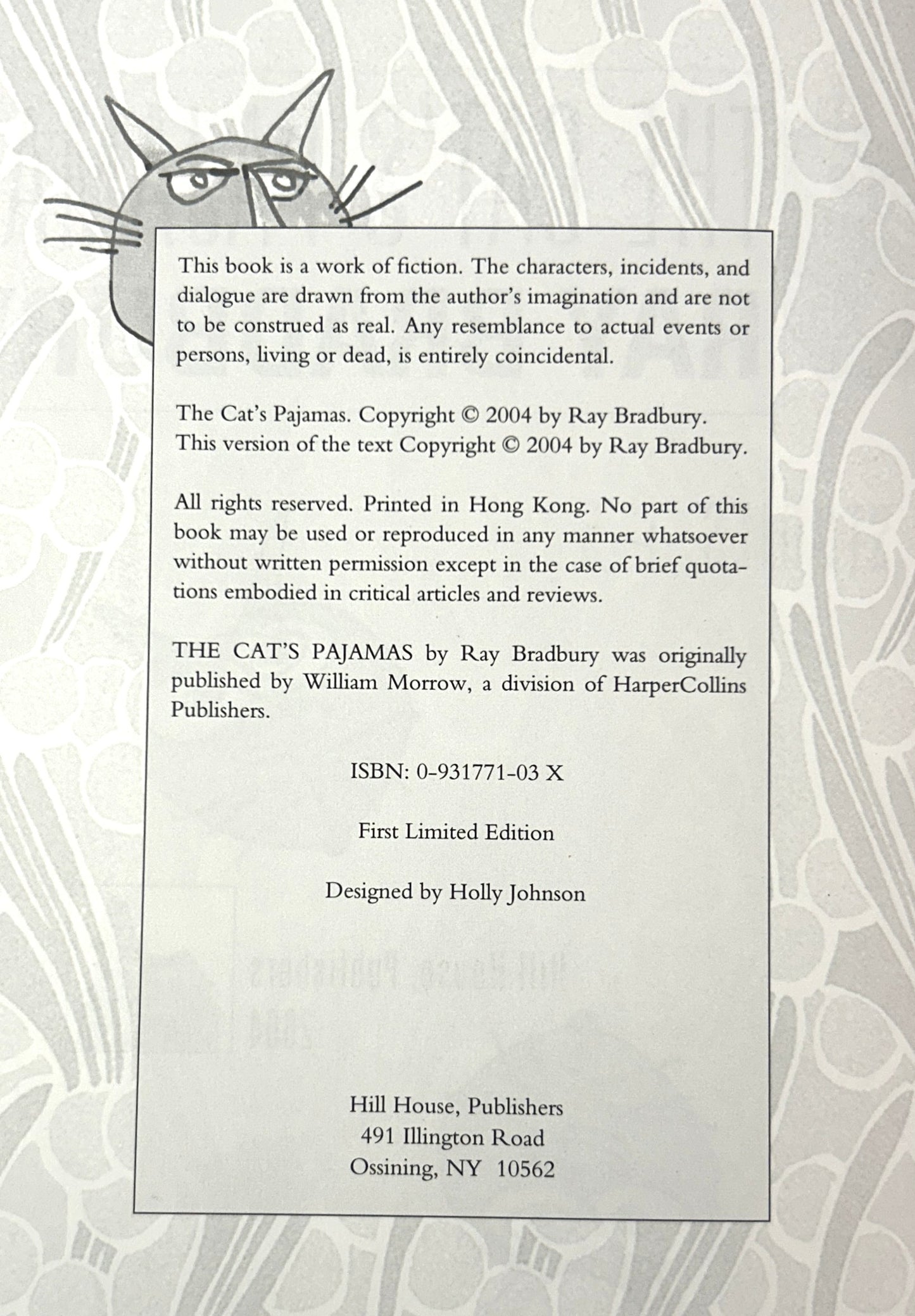 The Cat's Pajamas by Ray Bradbury 2004 SIGNED Ltd Edition