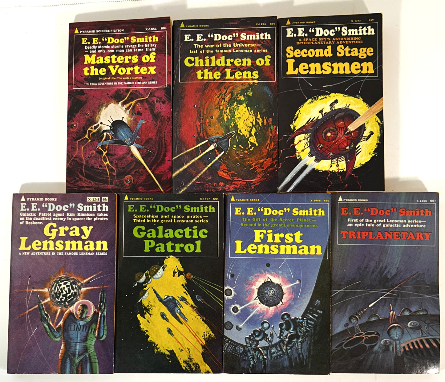 Complete Set of 7 Lensman Series by EE 'Doc' Smith 1967-1968