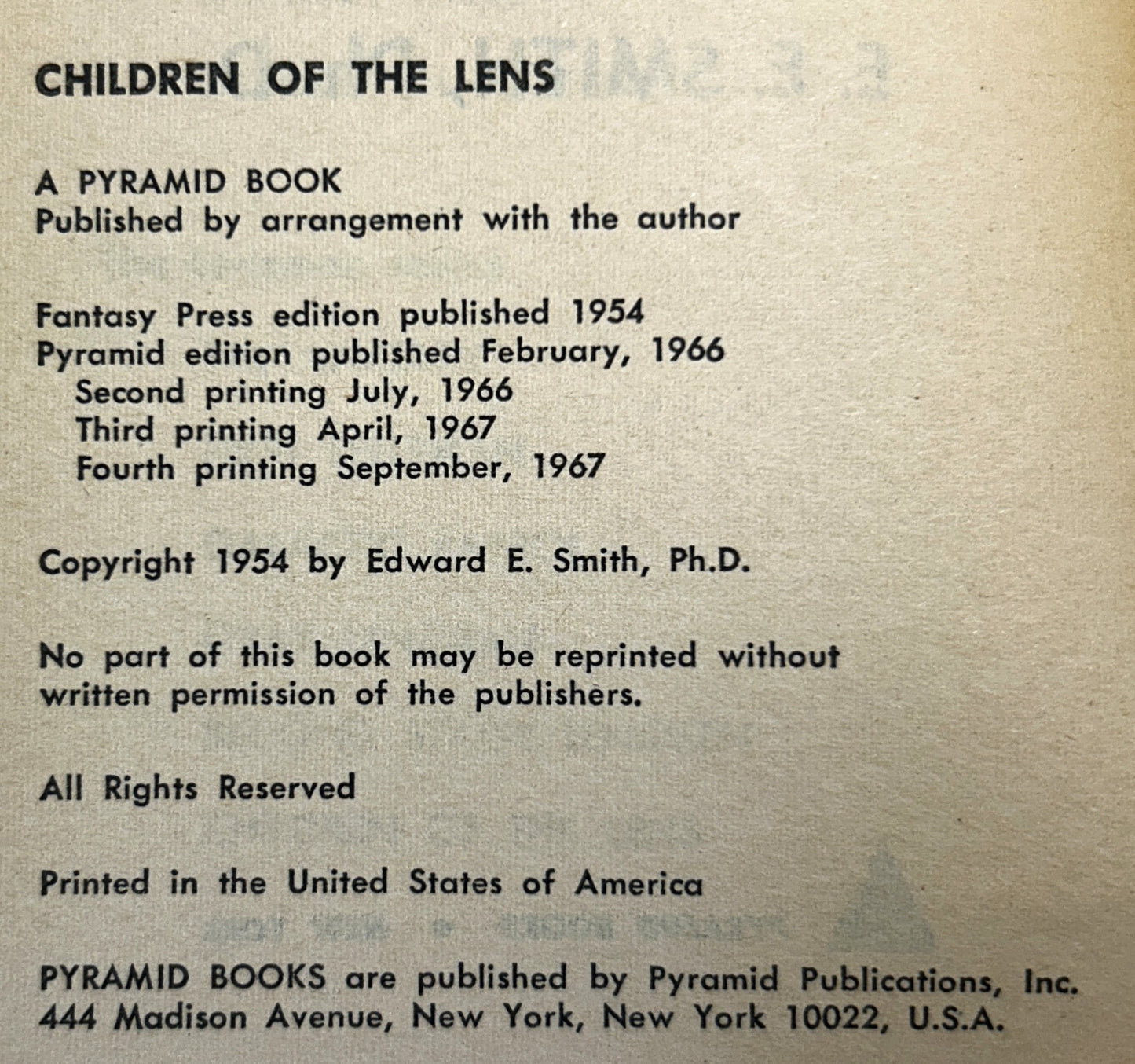 Complete Set of 7 Lensman Series by EE 'Doc' Smith 1967-1968