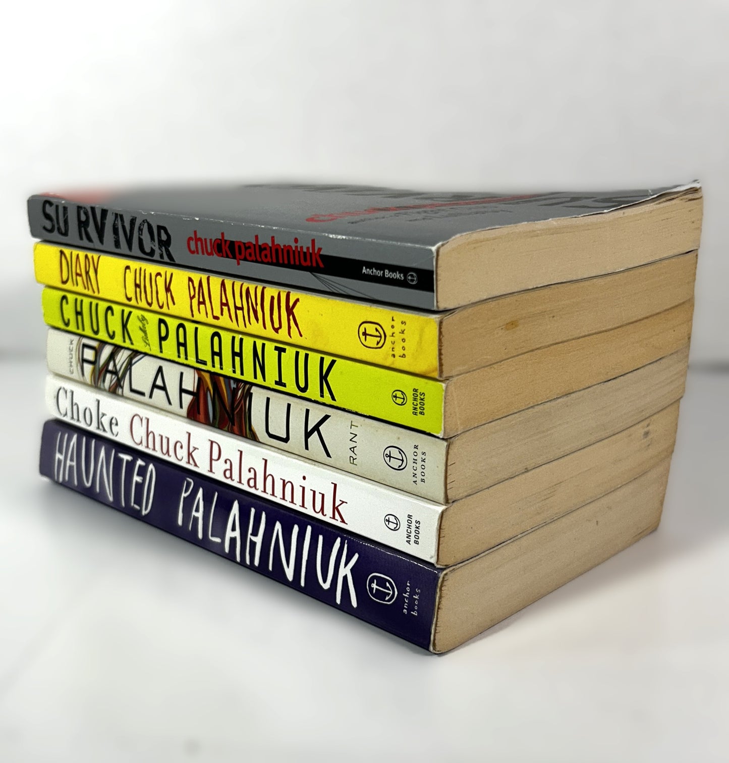 Set of 6 Chuck Palahniuk Novels 1999-2007 1 SIGNED