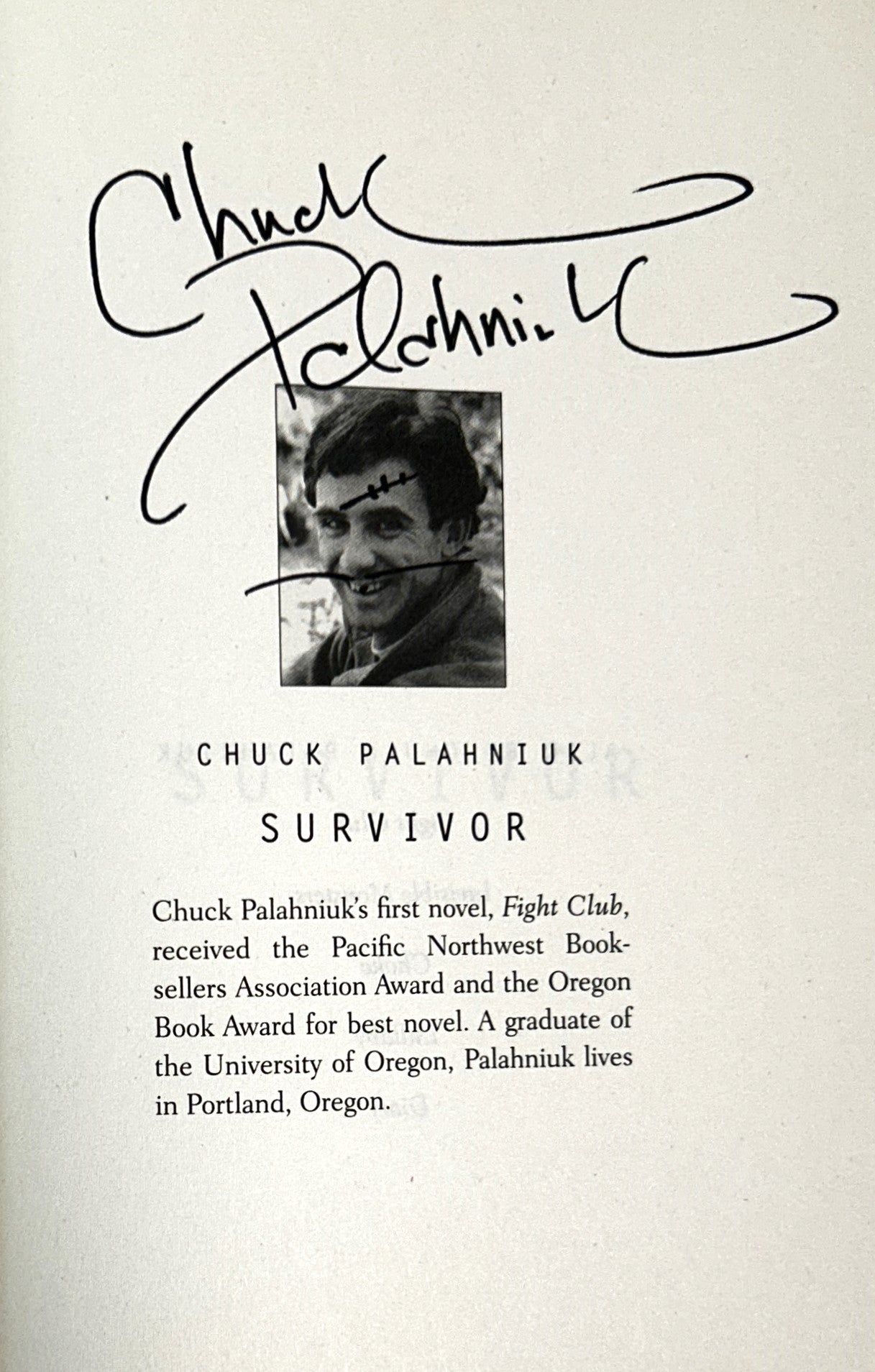 Set of 6 Chuck Palahniuk Novels 1999-2007 1 SIGNED