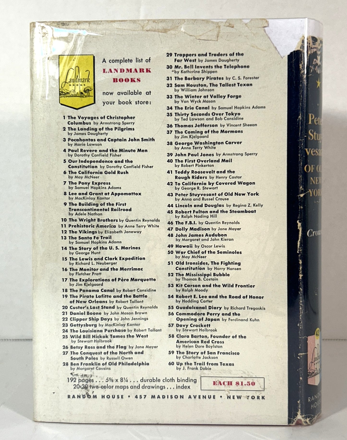 Landmark #43: Peter Stuyvesant of Old New York by Anna & Russel Crouse 1954 2nd Printing