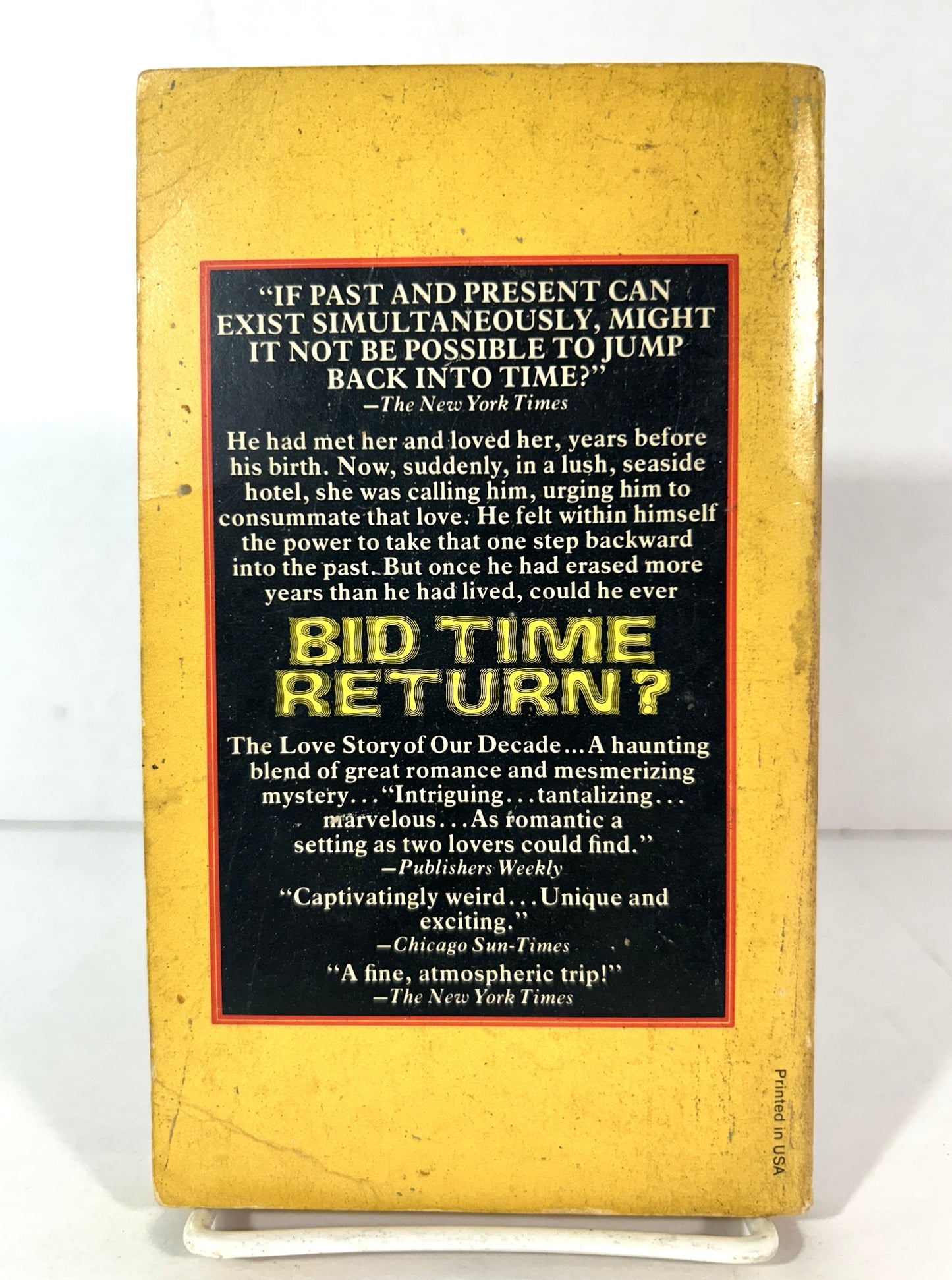 Bid Time Return by Richard Matheson 1976 1st Ballantine Printing