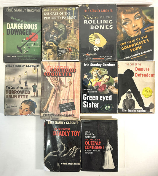 Lot of 10 Perry Mason Novels by Erle Stanley Gardner circa 1940s