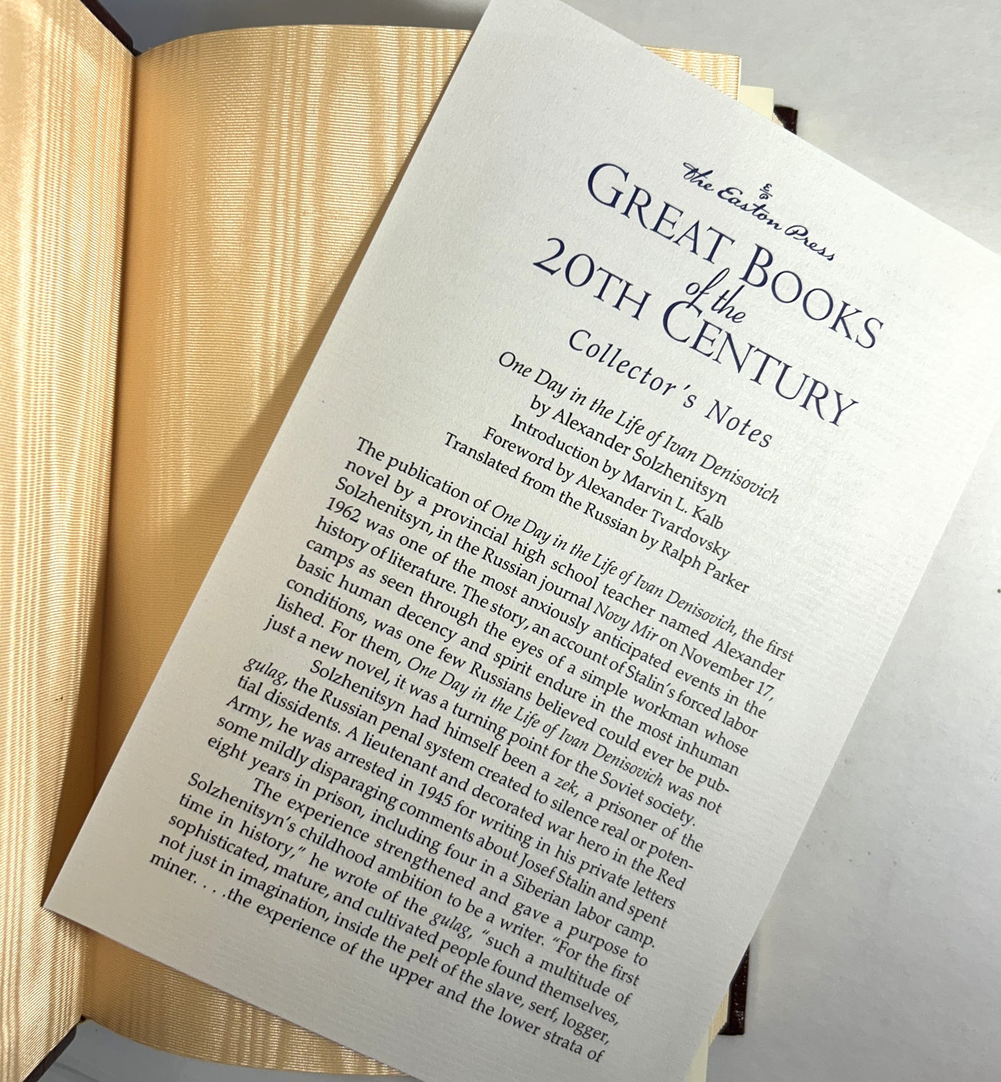 Easton Press: One Day in the Life of Ivan Denisovich by Alexander Solzhenitsyn