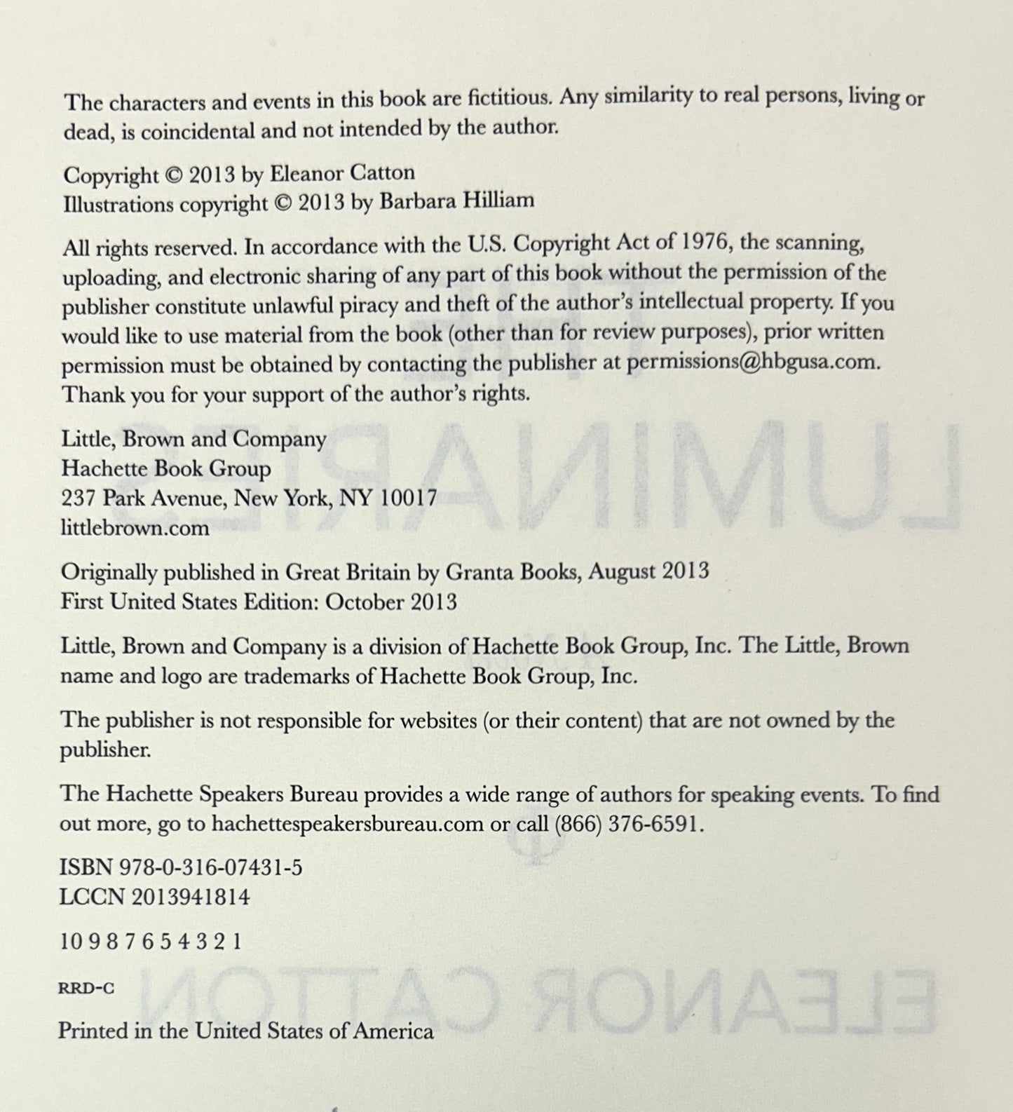 The Luminaries by Eleanor Catton 2013 SIGNED 1st Edition