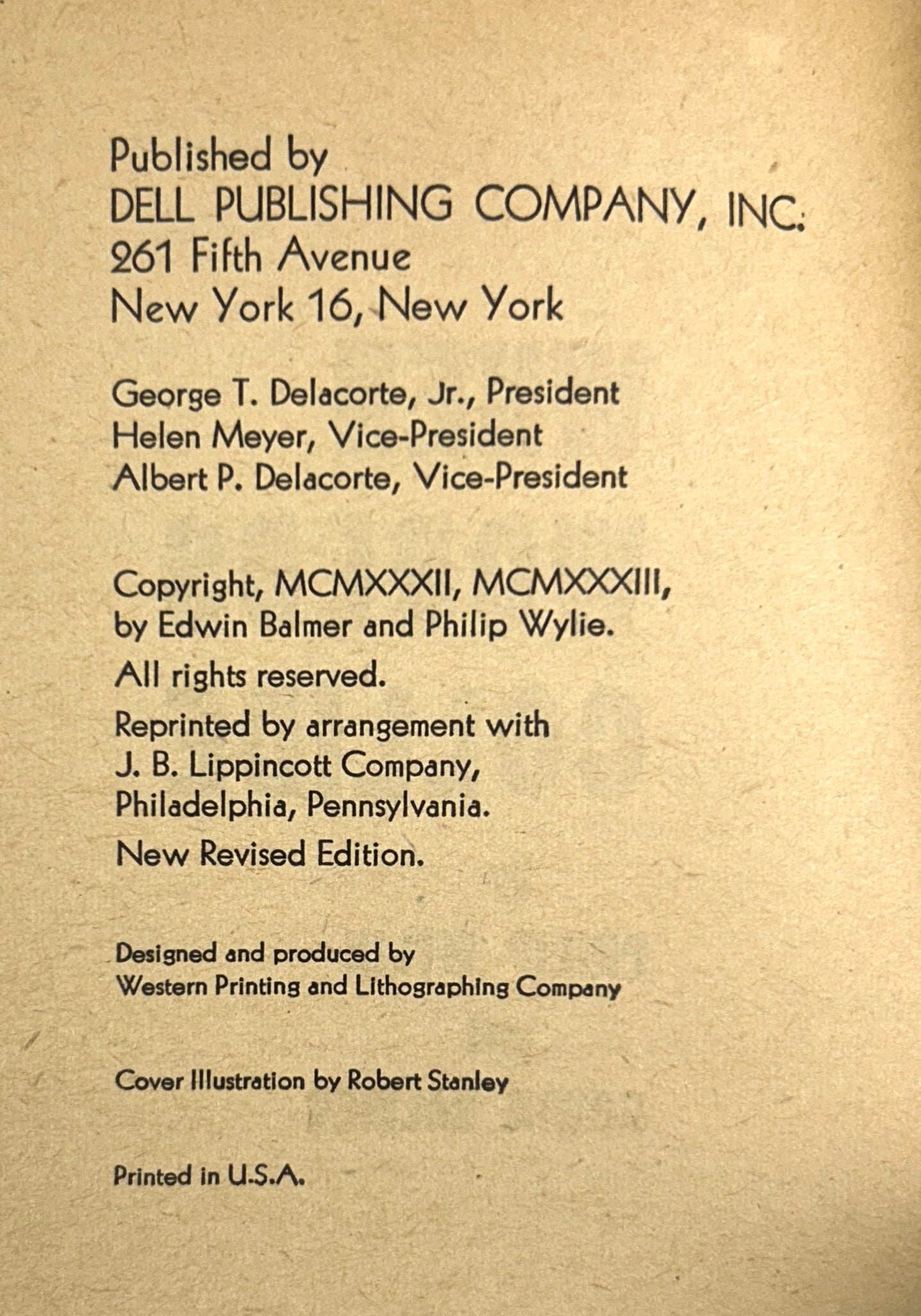 When Worlds Collide by Philip Wylie & Edwin Balmer 1953