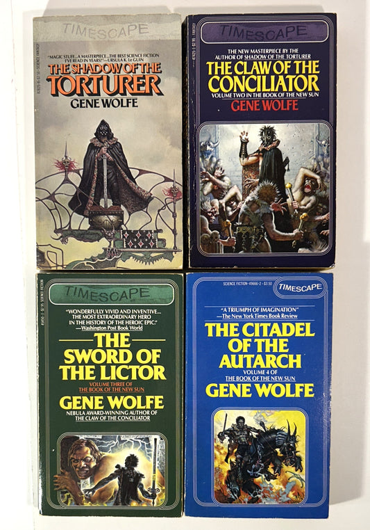 Set of 4 Urth: Book of the New Sun by Gene Wolfe 1981-1983 Early Printings