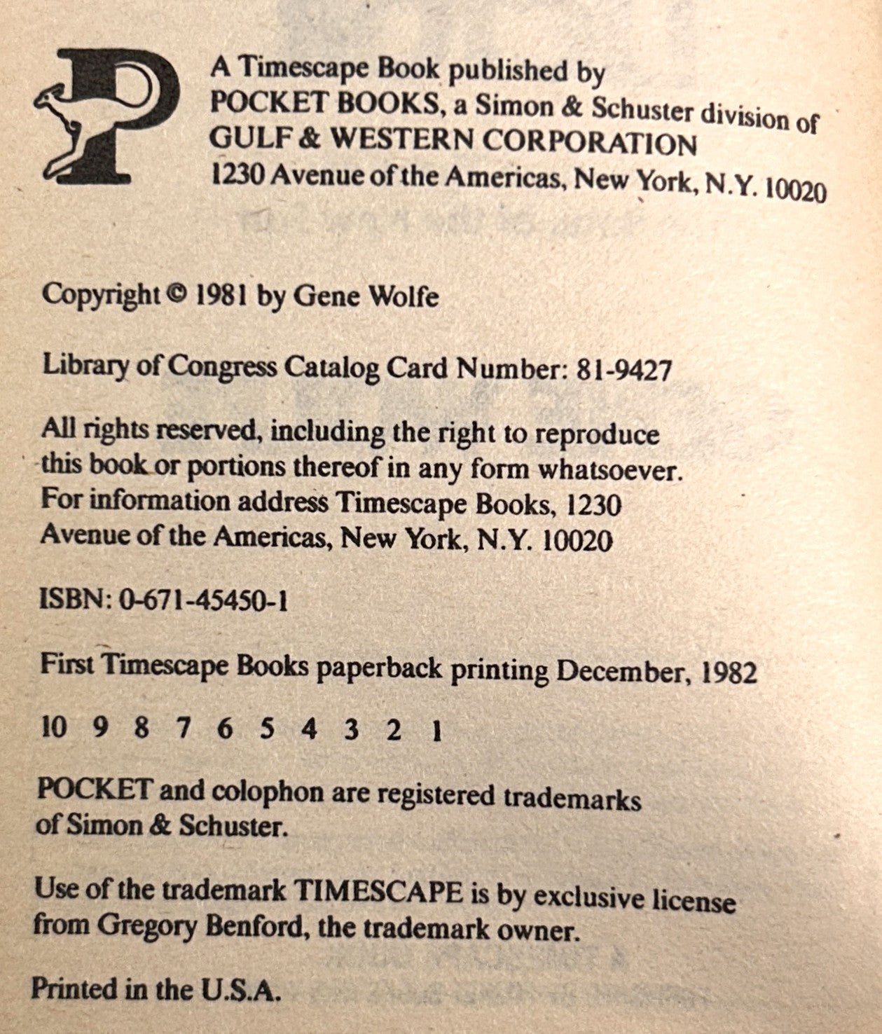 Set of 4 Urth: Book of the New Sun by Gene Wolfe 1981-1983 Early Printings