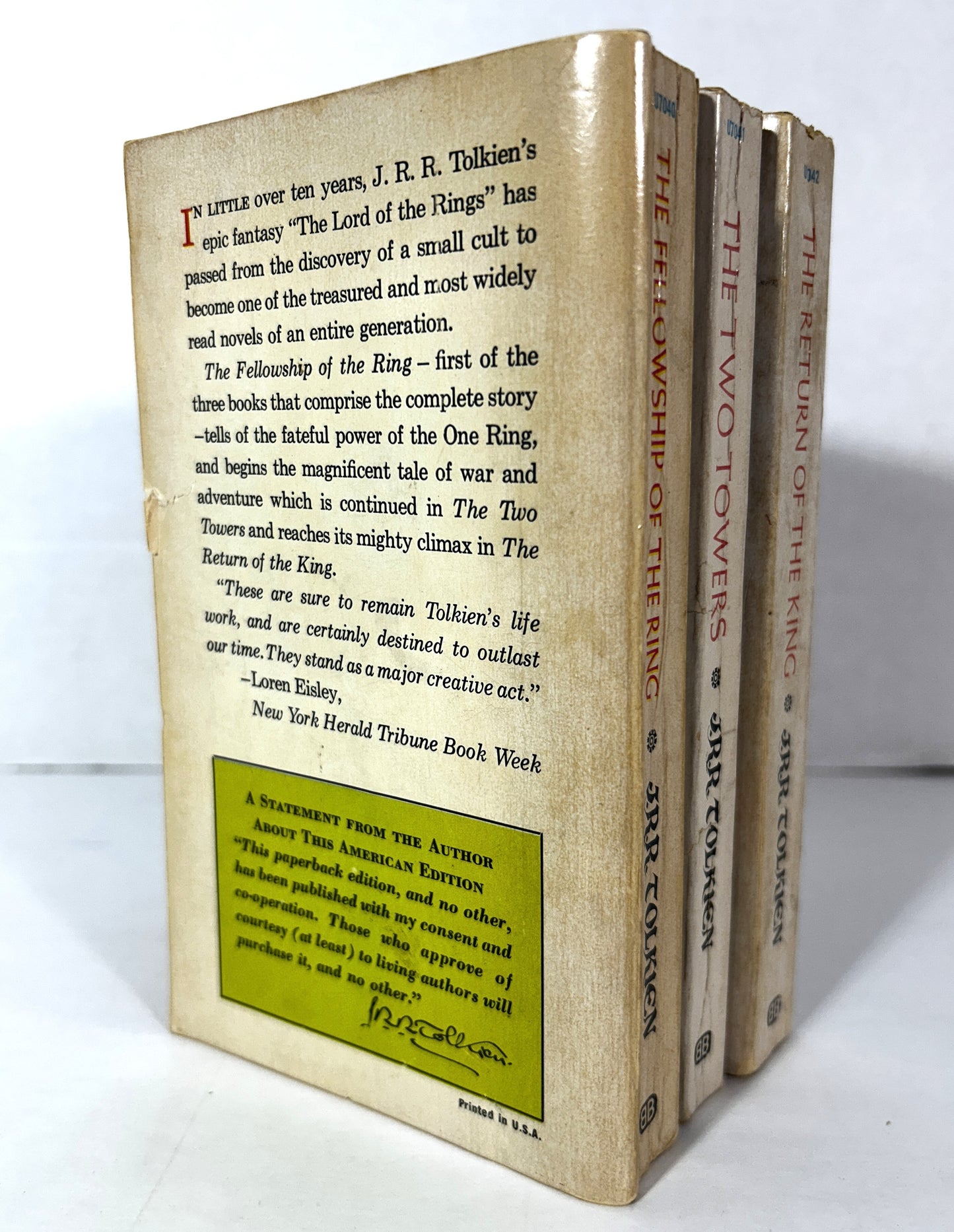 The Lord of the Rings by JRR Tolkien 1966-1967 **WHITE BOX**