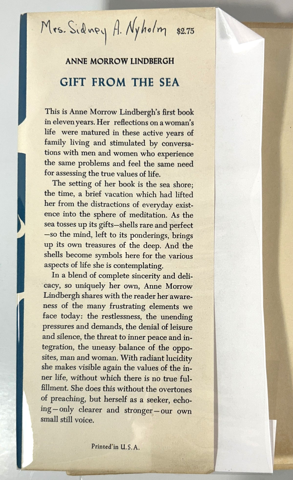 Gift from the Sea by Anne Morrow Lindbergh 1955 1st Edition 2nd Printing