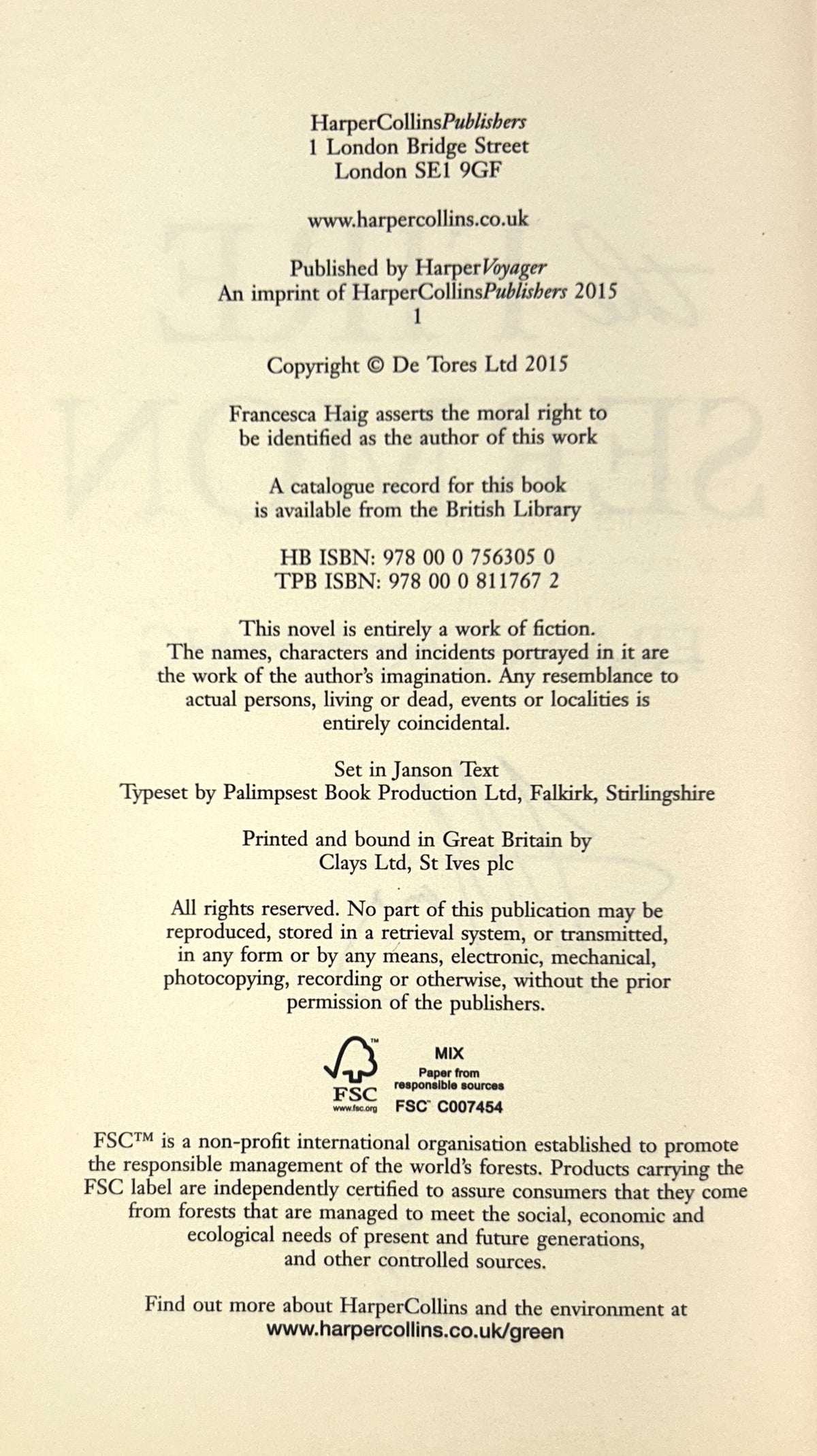 The Fire Sermon (Fire Sermon #1) by Francesca Haig 2015 SIGNED 1st Edition