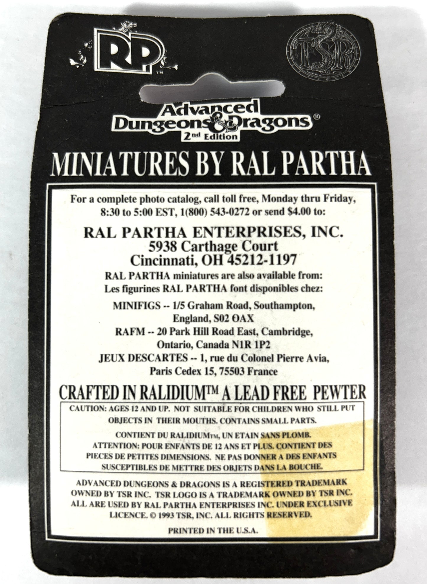 Advanced D&D Miniature 2nd Edition 11-075 Ral Partha OOP