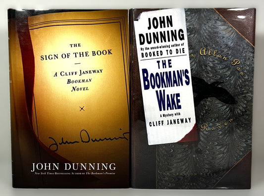 Set of 2 Cliff Janeway Mystery Novels by John Dunning 1st Eds 1 SIGNED